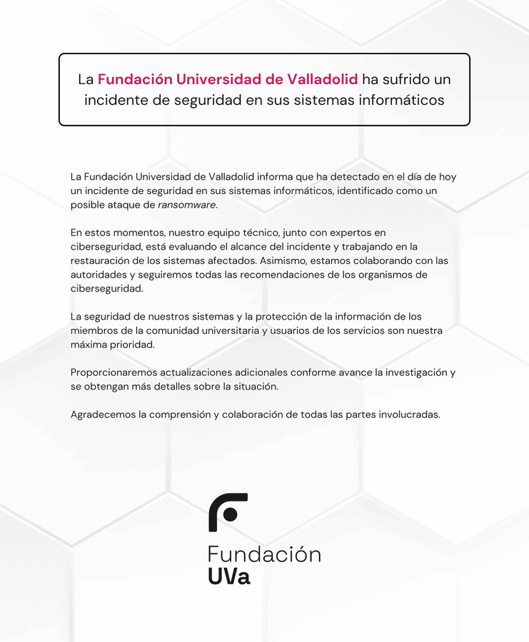 comunicado fundacion UVa 2025